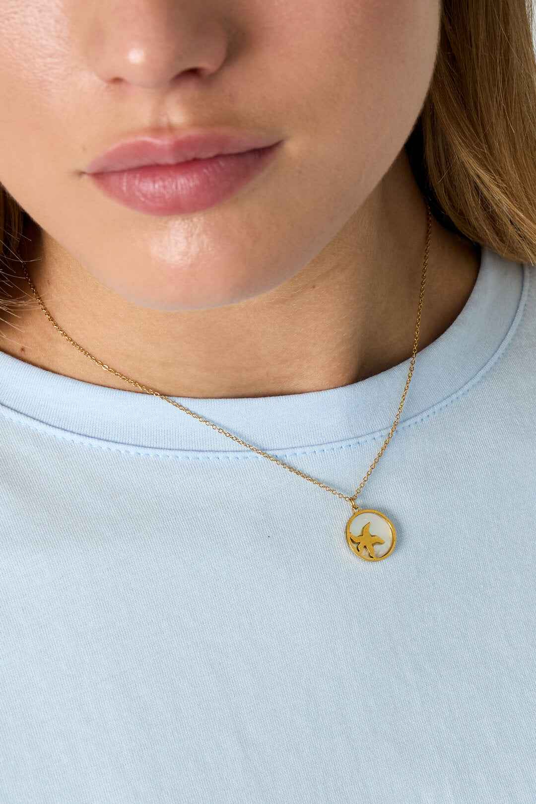 Ketting met zeester in cirkel
