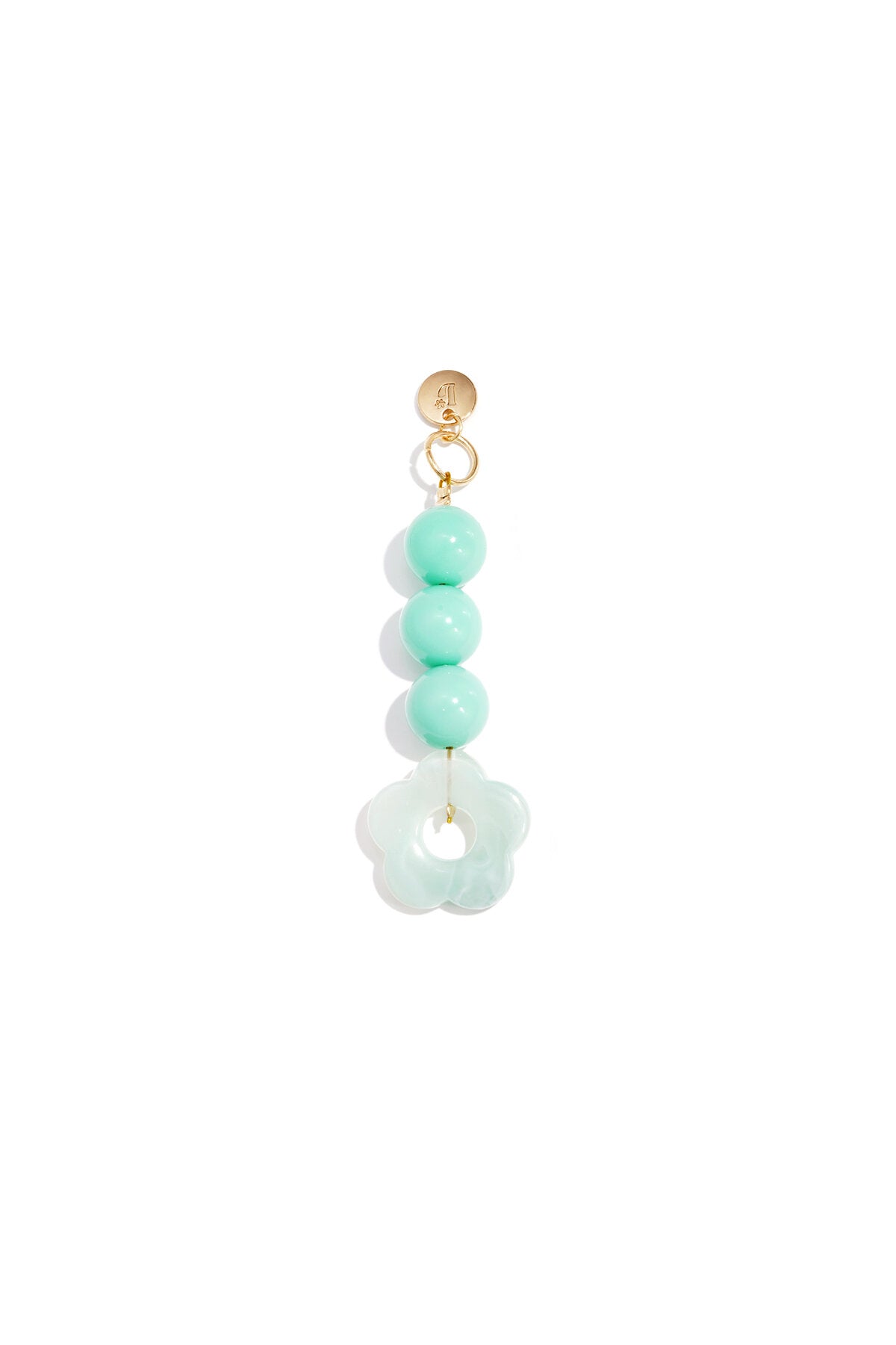 Tasbedeltjes met bloemmotief, casual, acryl, dagelijkse accessoires