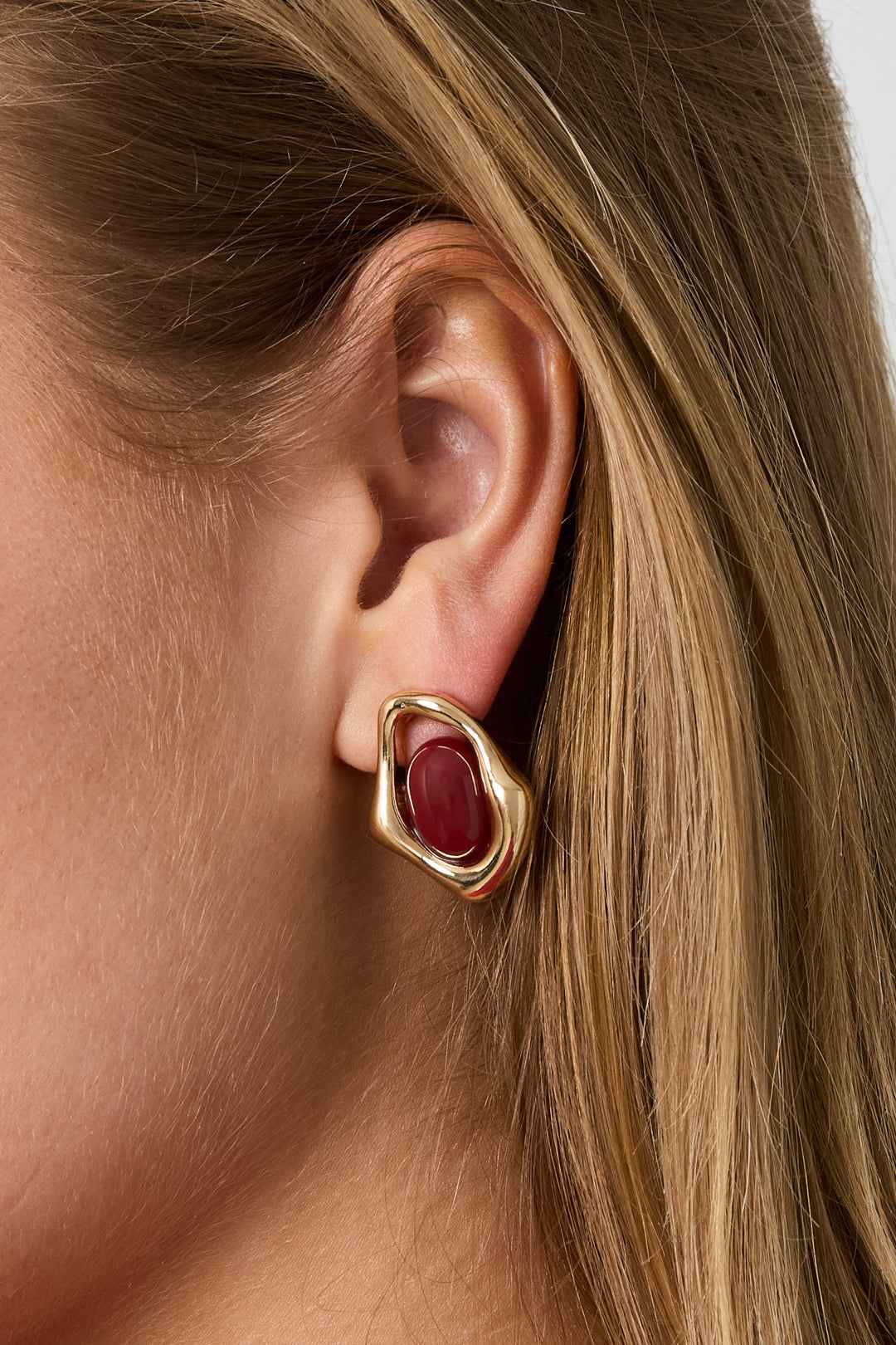 Oorbellen van legering met onregelmatige vorm, retro, alledaagse, eenvoudige serie, damessieraden