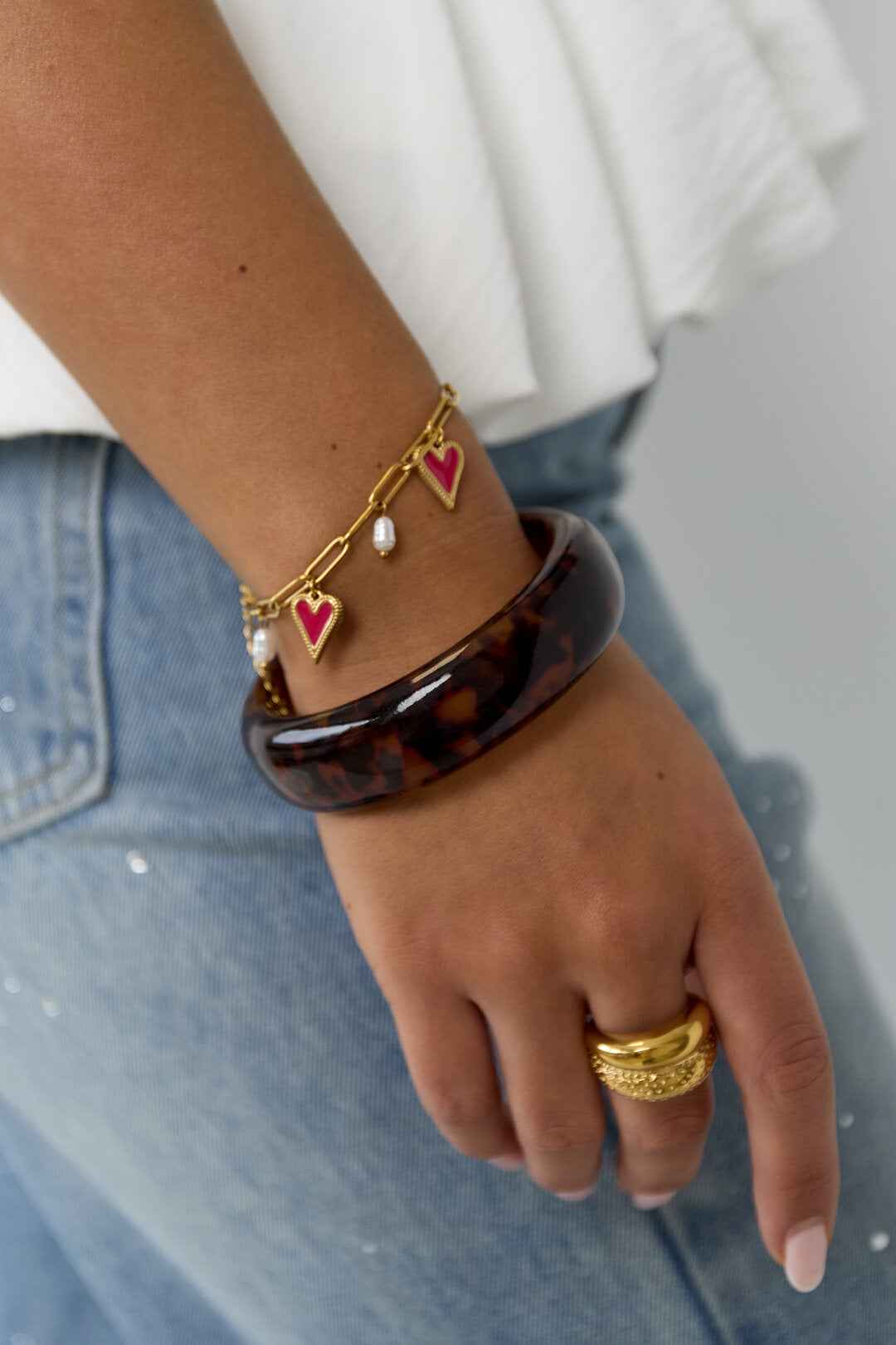 Luipaard hars armband
