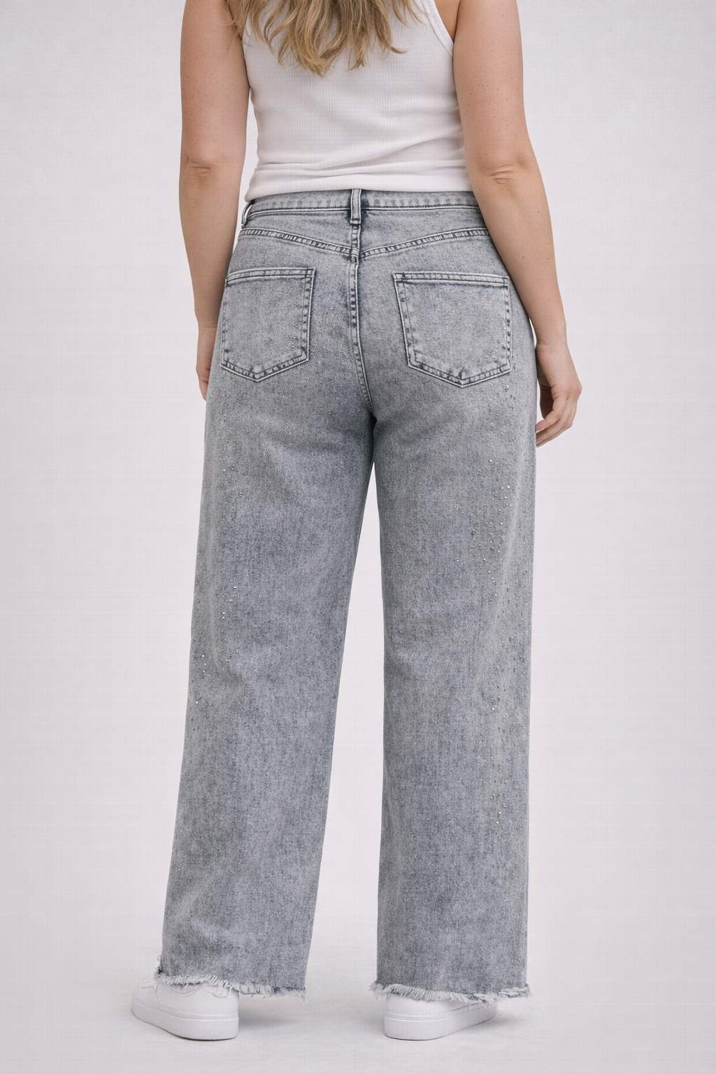 Jewelly Jeans – Glitter Baggy Jeans met Rechte Pijp - My Zaya
