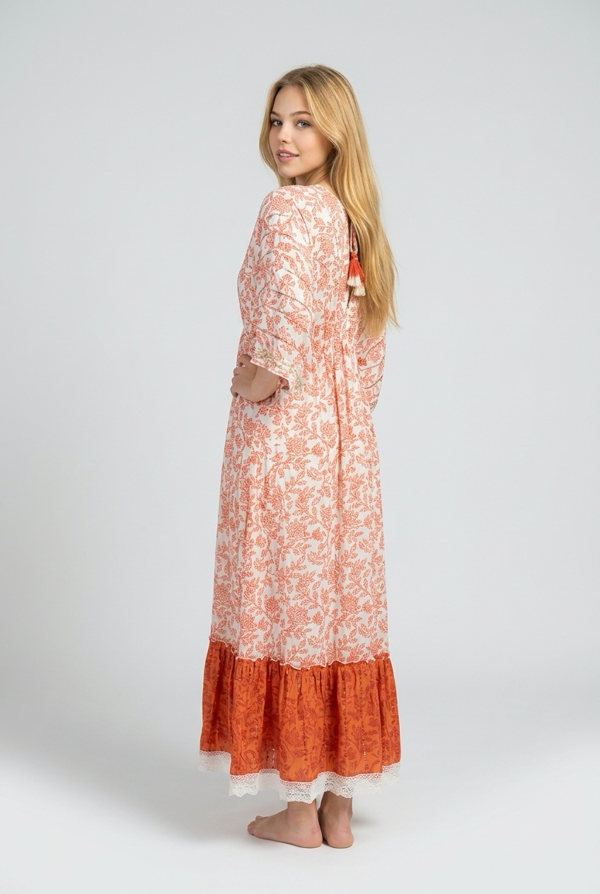 Boho jurk oranje