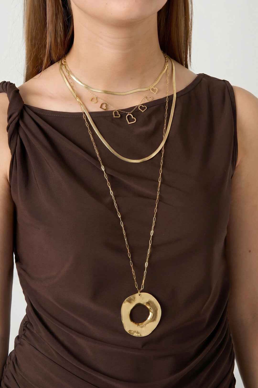 Ketting met statement hanger Aura