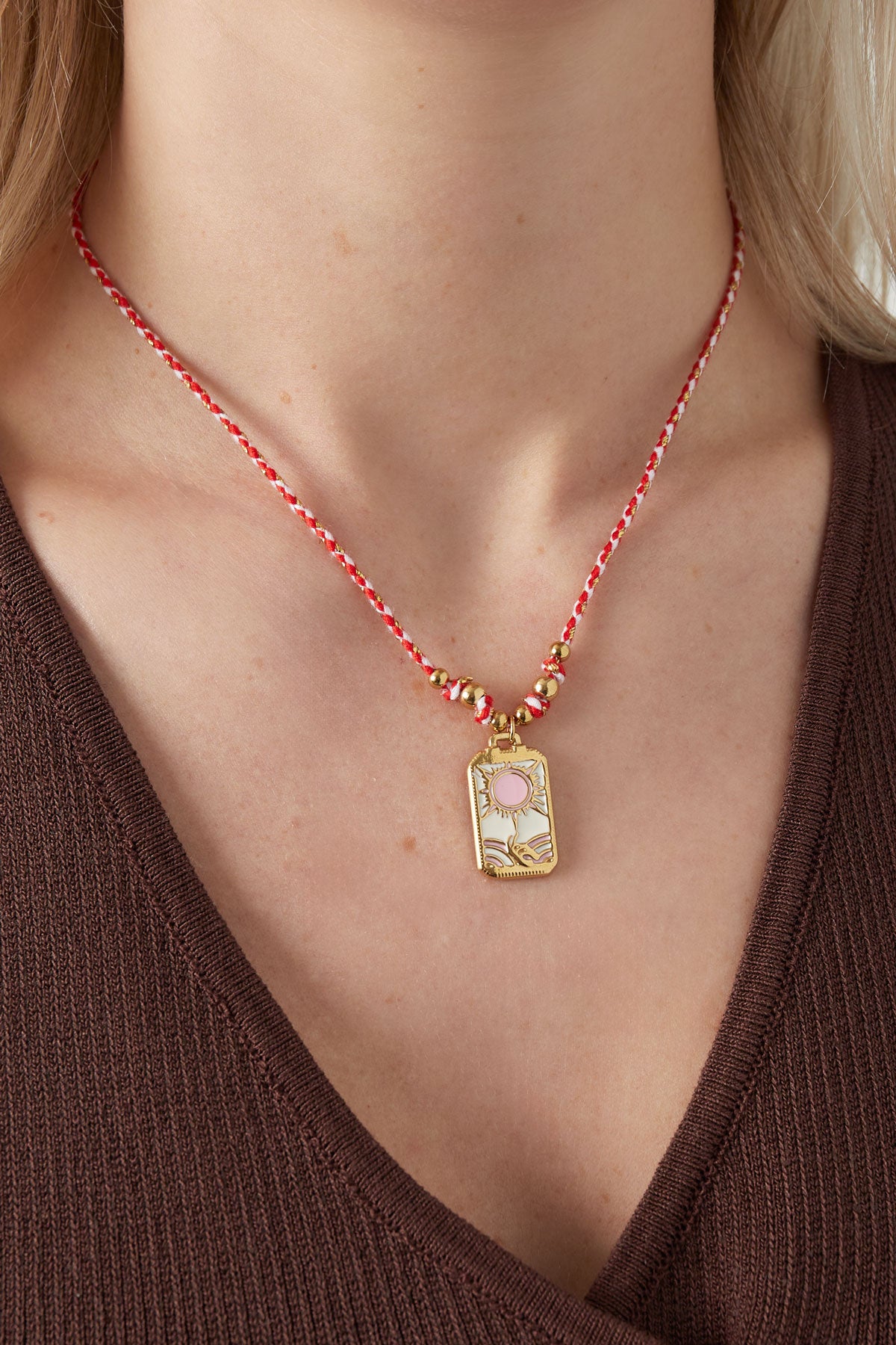 Chic Pink Braided Necklace for Everyday Wear