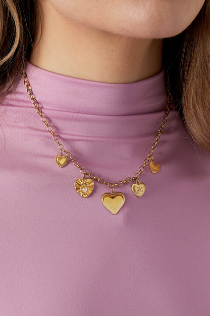 Elegant Heart Pendant Necklace - Timeless Silver & Gold