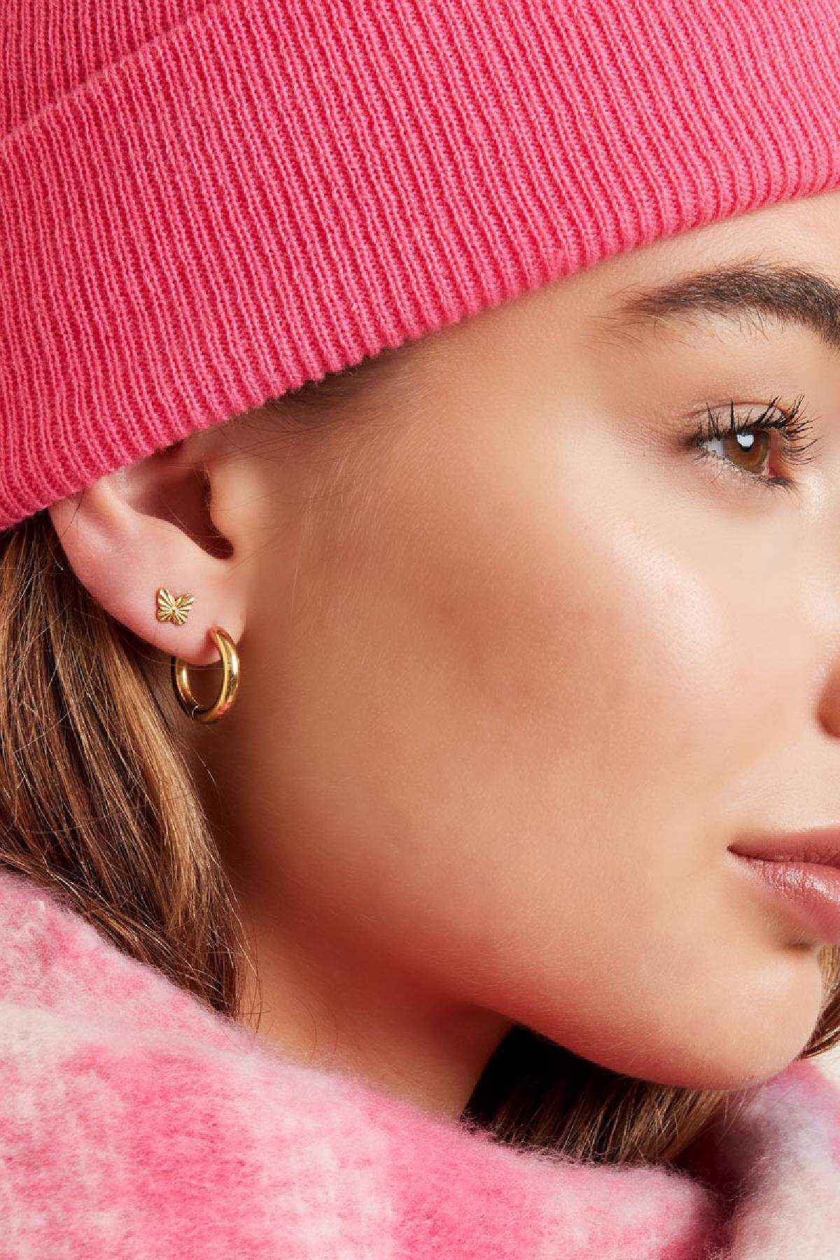 Elegant Stainless Steel Hoop Earrings - Silver & Gold