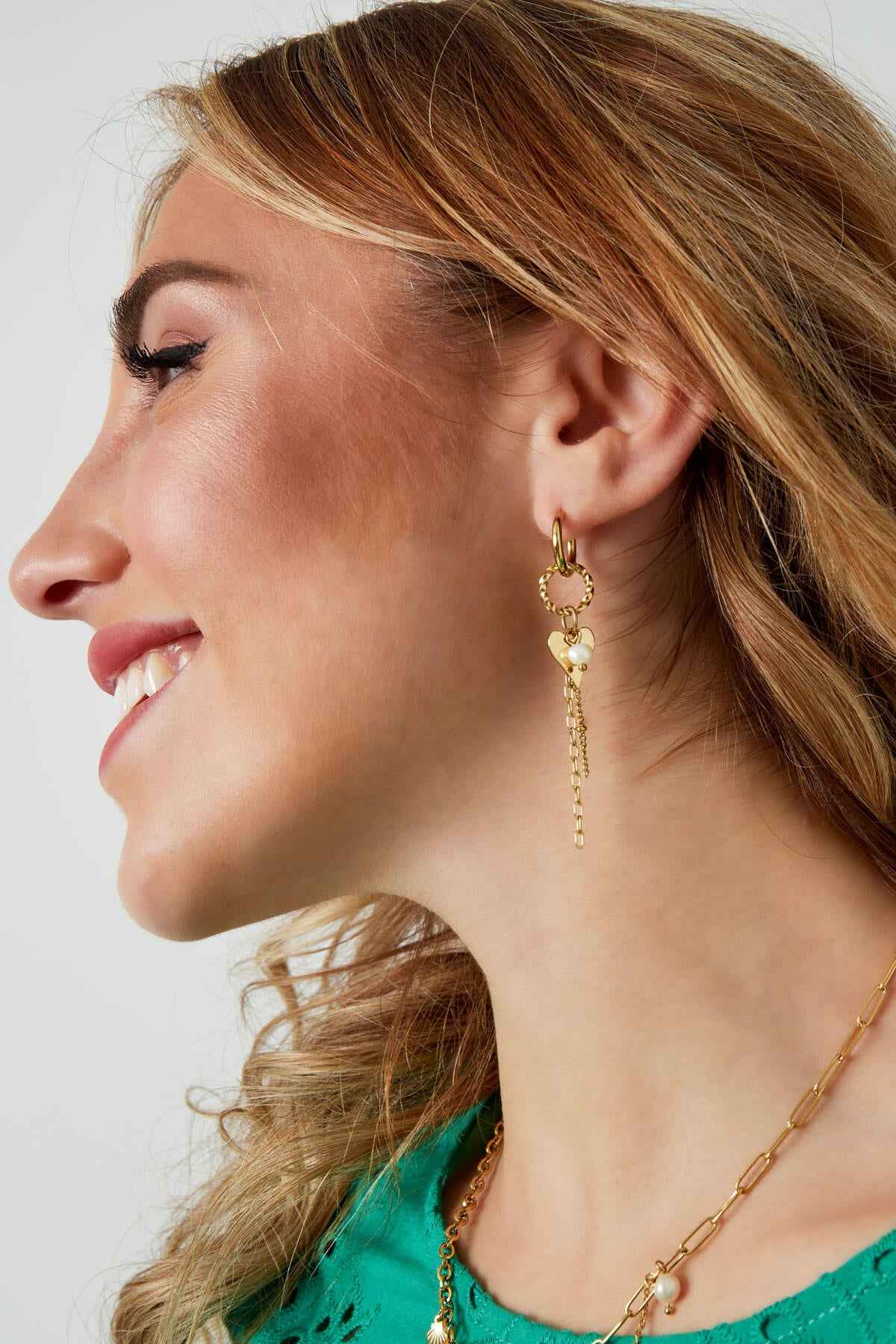 Elegant Heart Dangle Earrings for Daily Wear