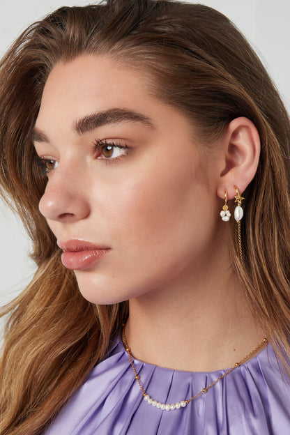 Elegant Drop Earrings in Silver & Gold