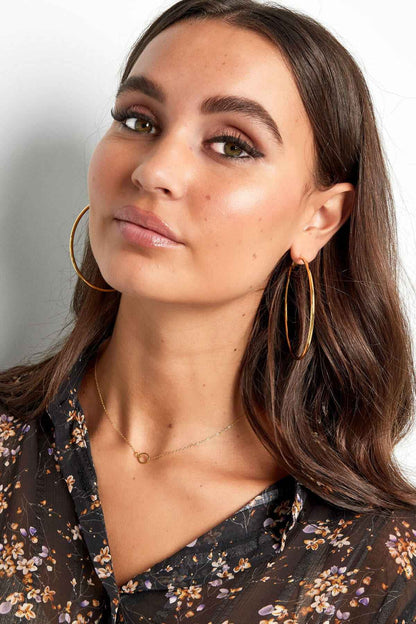 Stylish 14K Gold Plated Hoop Earrings for Everyday Wear