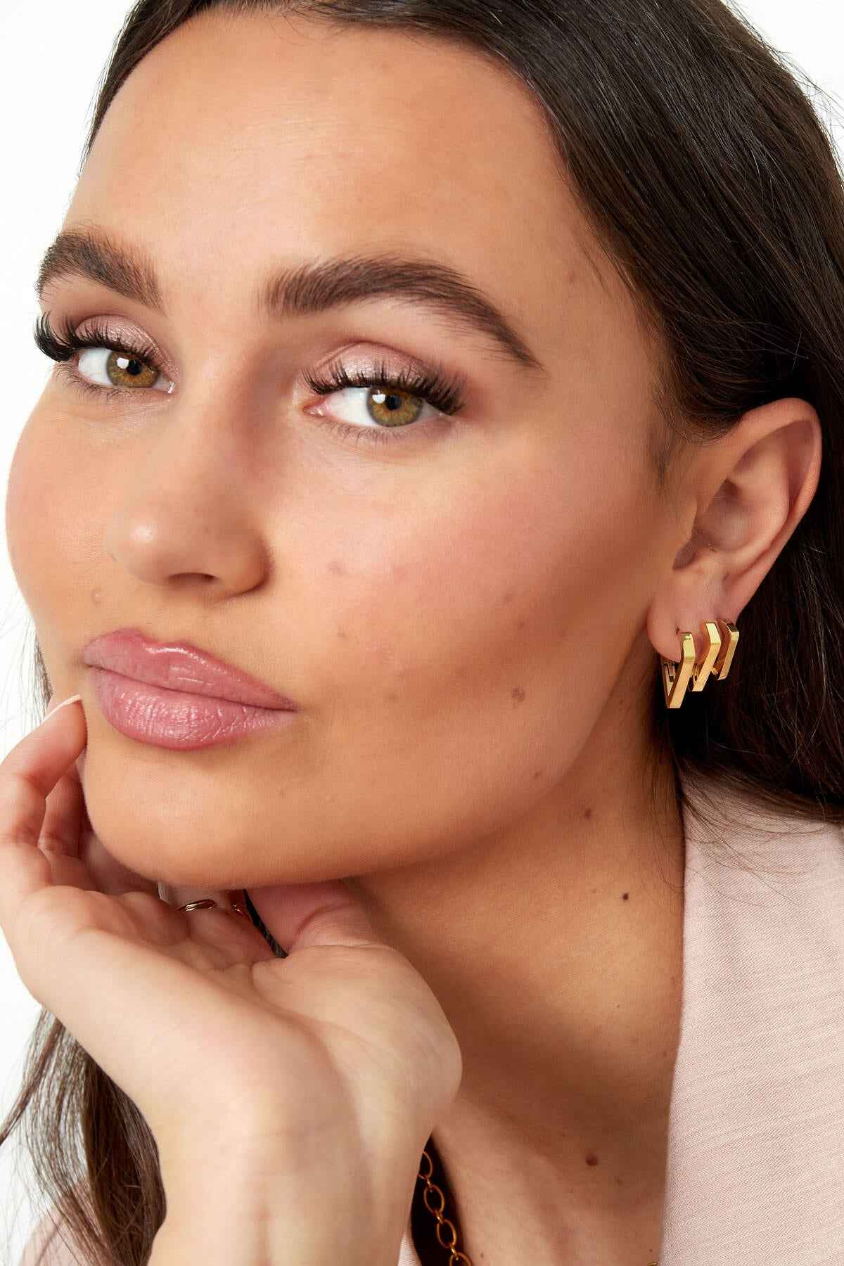 diamanten vorm oorbellen groot