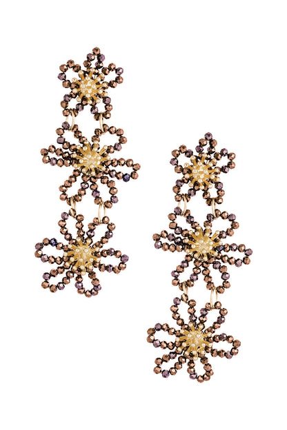 Elegant Multicolour Crystal Dangle Earrings for Women