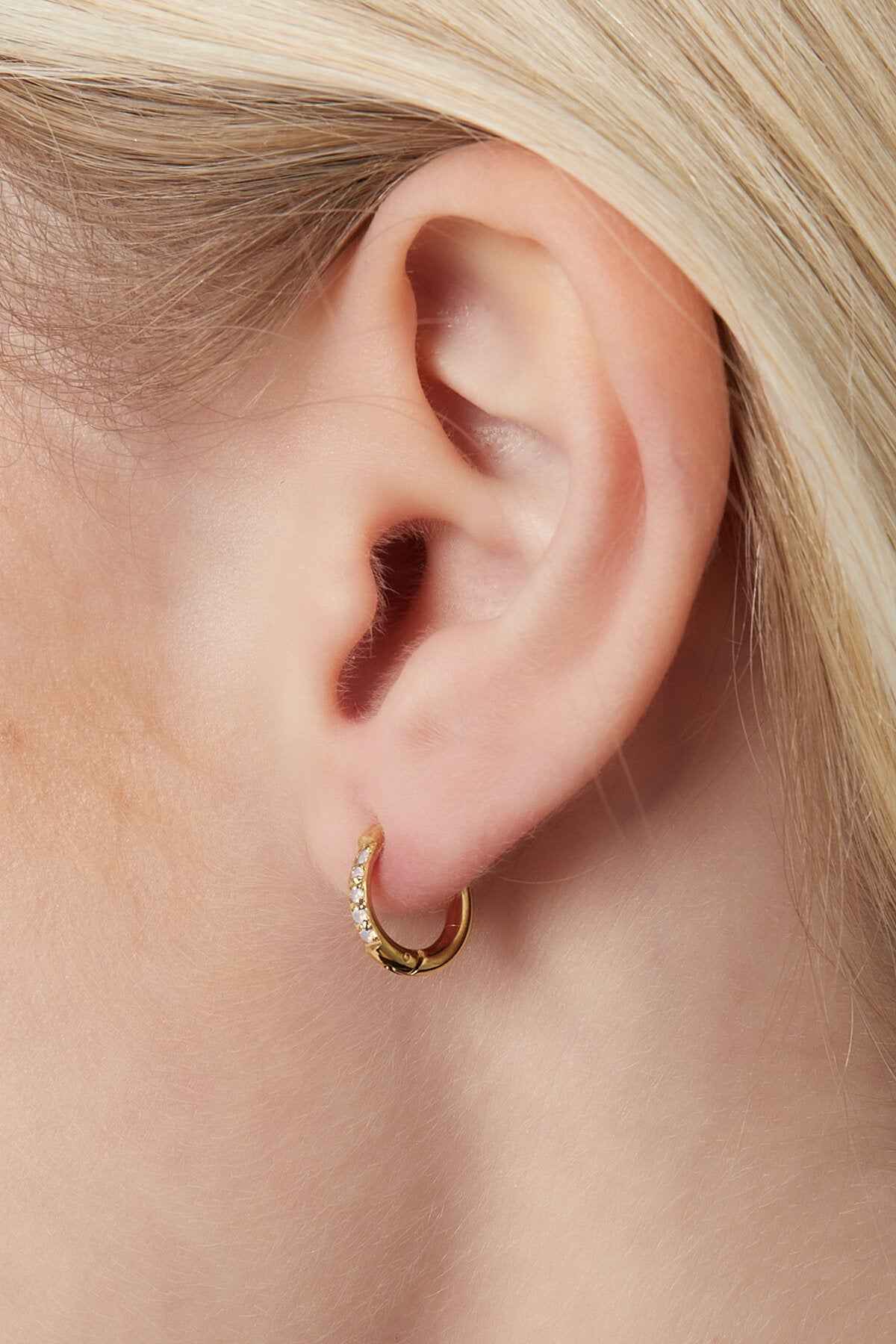 kleine oorringen met steentjes