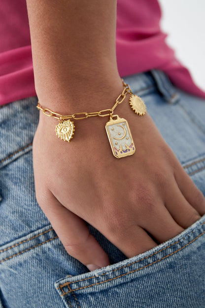Elegant Charm Bracelets in Silver & Gold