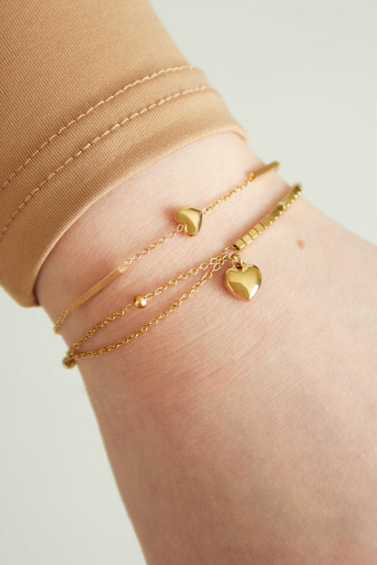 Elegant Stainless Steel Charm Bracelets in Silver & Gold