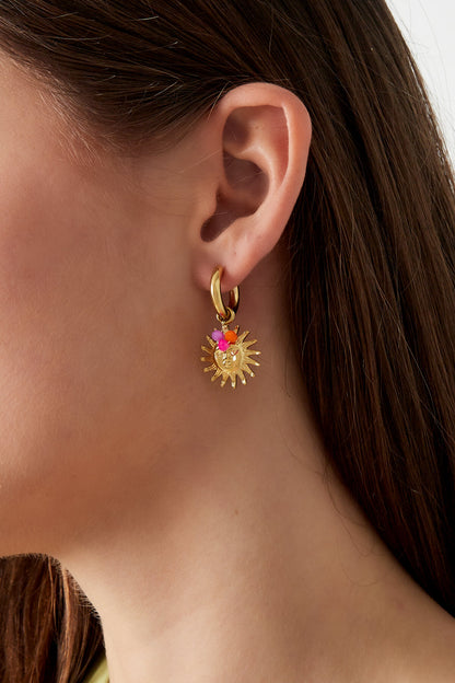 Elegant Gold & Coffee Brown Drop Earrings for All Occasions