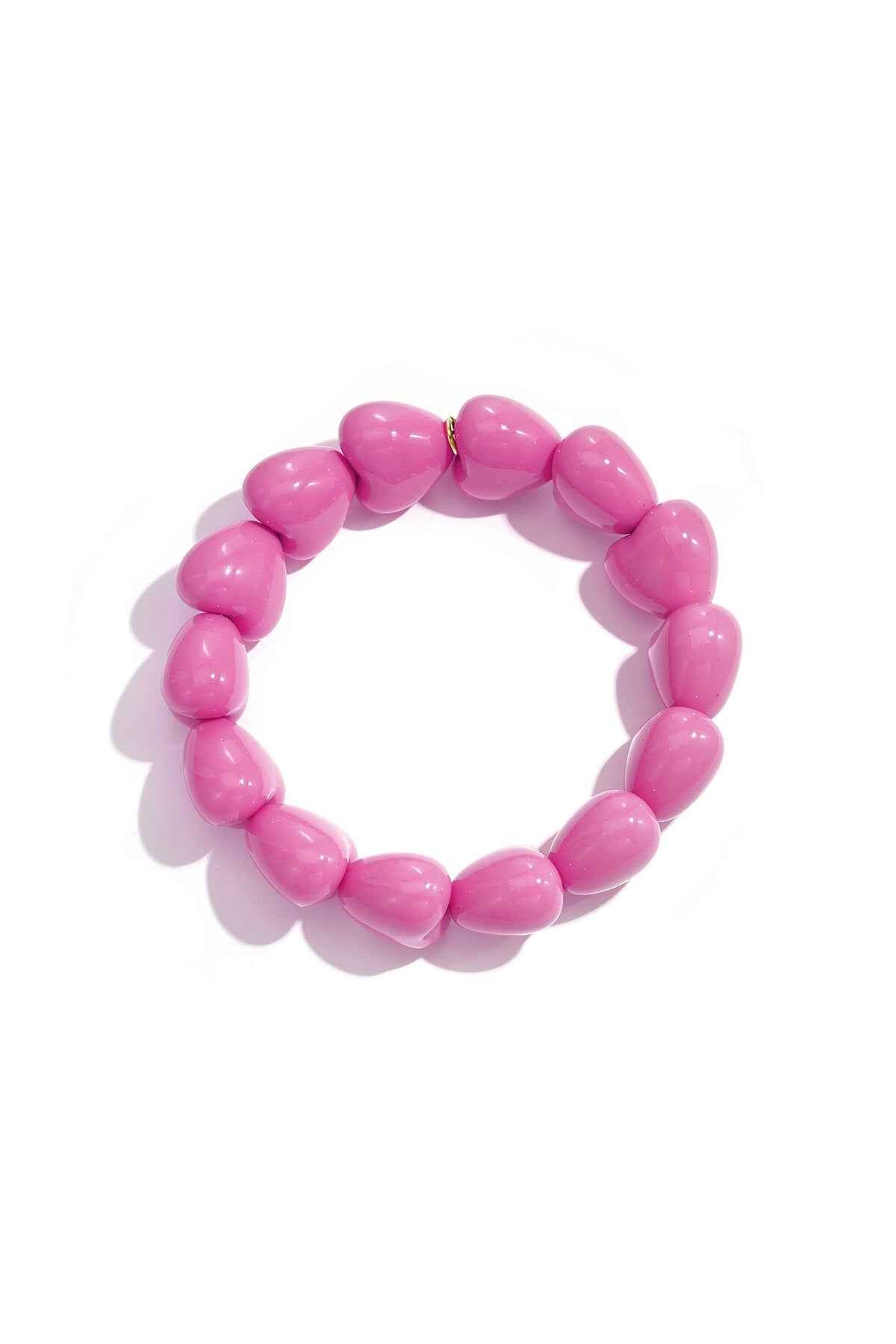 Armbandje met 14 kleine hartjes