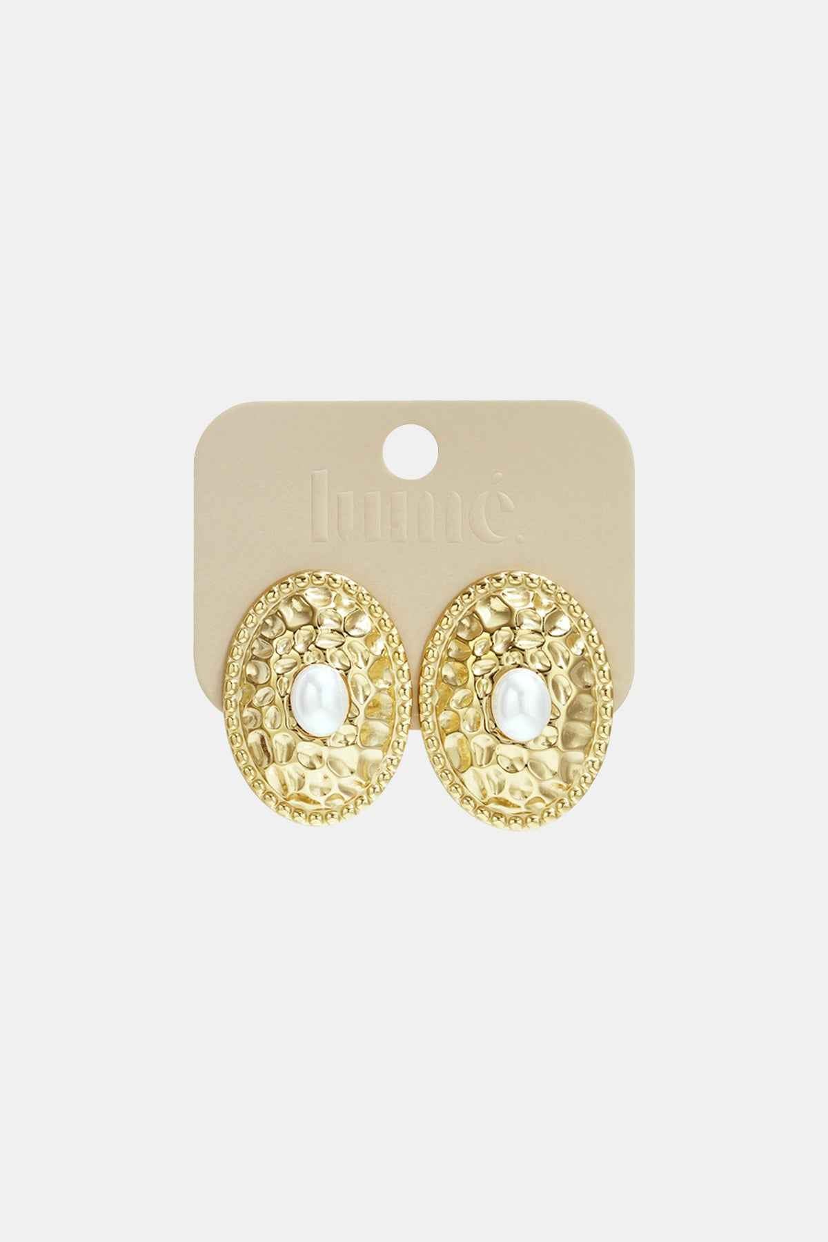 Stainless Steel Stud Earrings hammer pattern Casual Daily Simple Series Women's jewelry