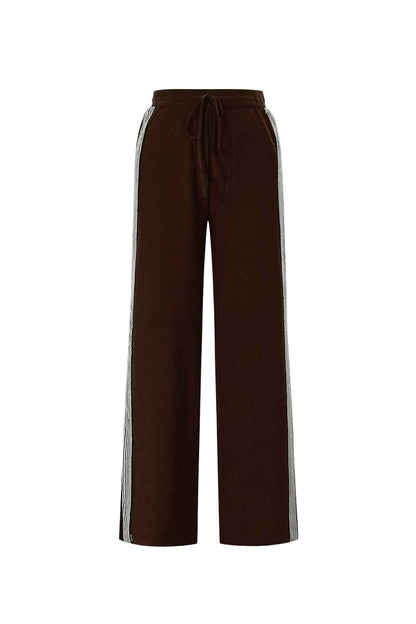 gebreide broek met strepen