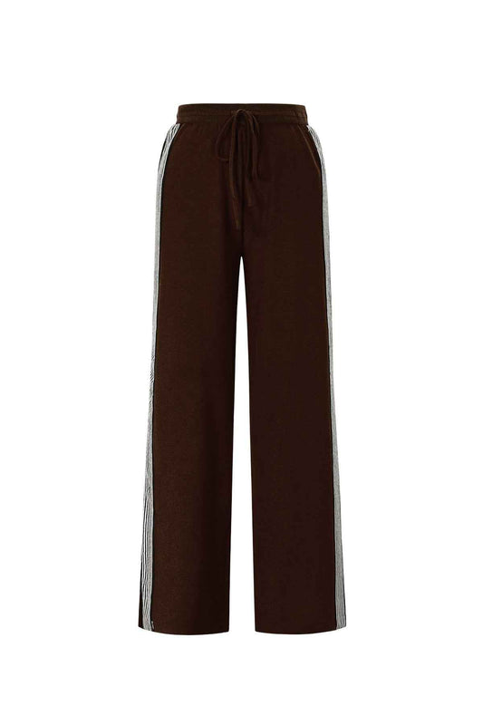 gebreide broek met strepen