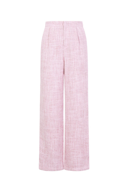 Elegant Checkered Straight Pants for Fall/Winter