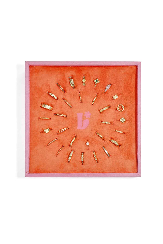 Elegant Gold Ring Display Set for Daily Wear