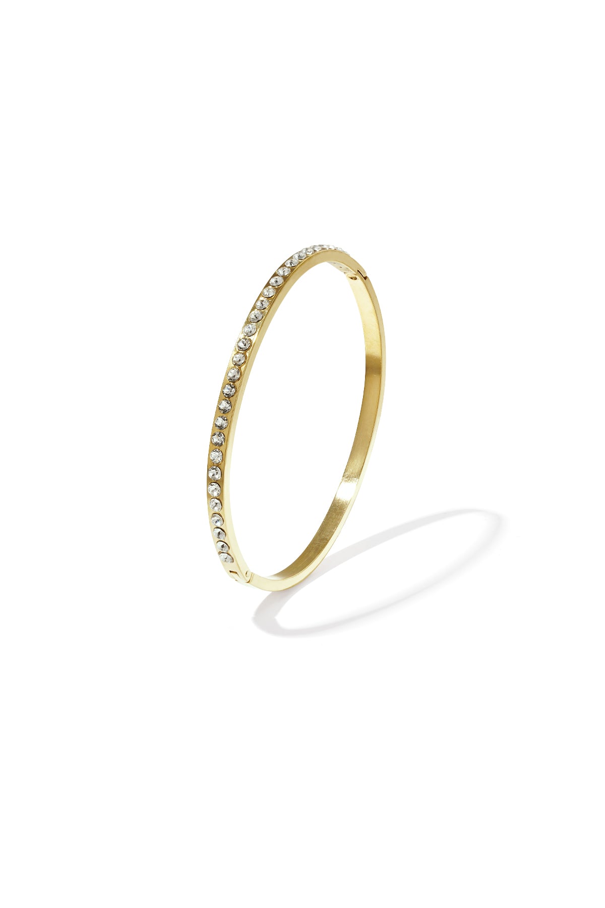 Bangle with row of stones