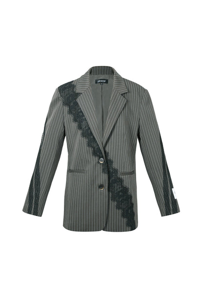 Elegant Striped Ladies' Suit Set for Fall/Winter