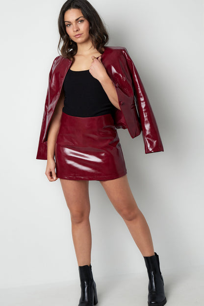 Stylish PU Mini Skirt - All Fit, Casual Comfort