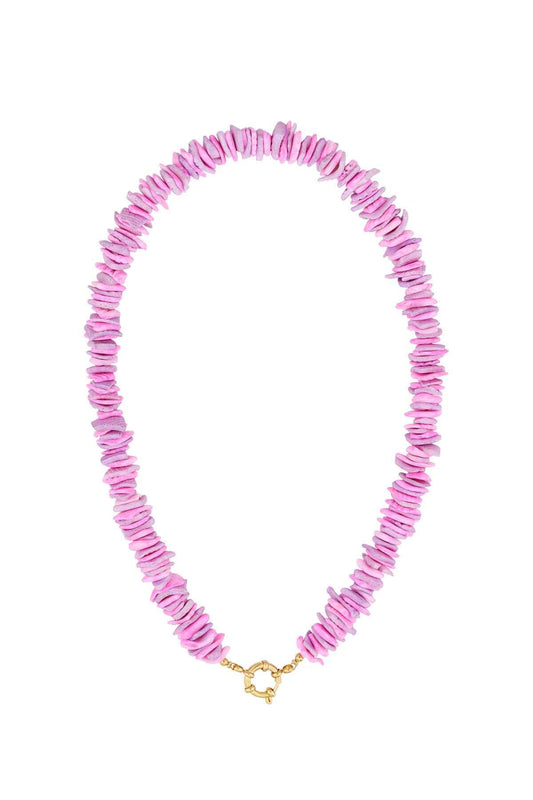 14K Gold Plated Seashell Beaded Necklace for Spring/Summer