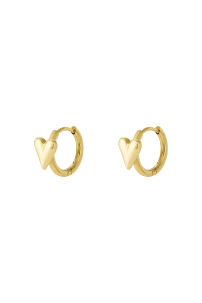 Elegant Heart-Shaped Hoop Earrings for Daily Wear