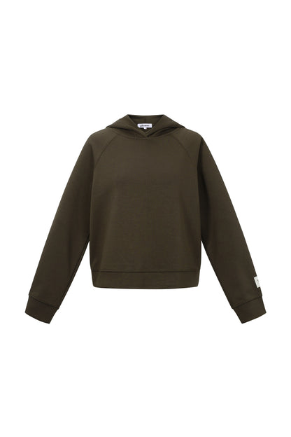Stylish All-Fit Knitted Hoodie in Navy & Brown