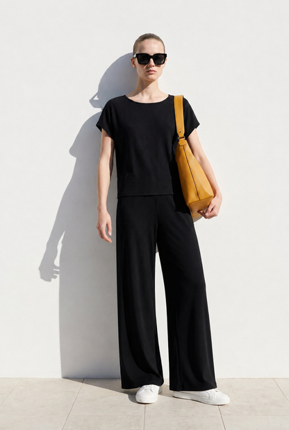 2-Delige Set Shirt en Broek Zwart