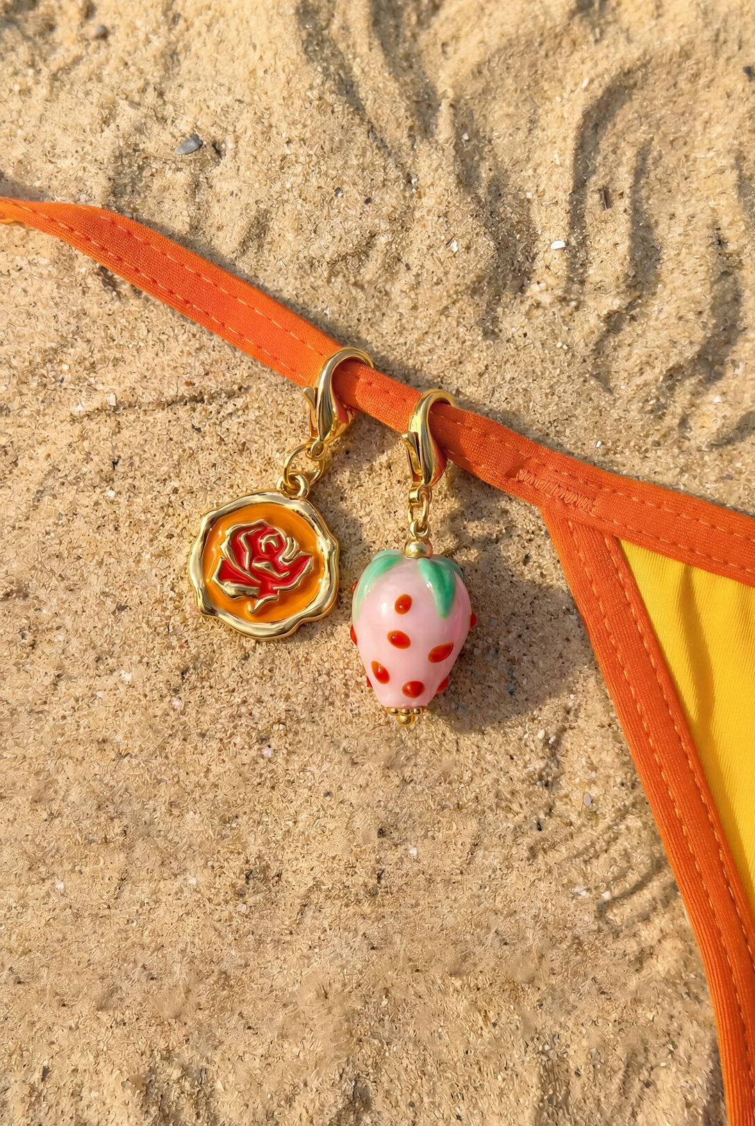 Chic Light Pink Resin Fruit Ring for Summer