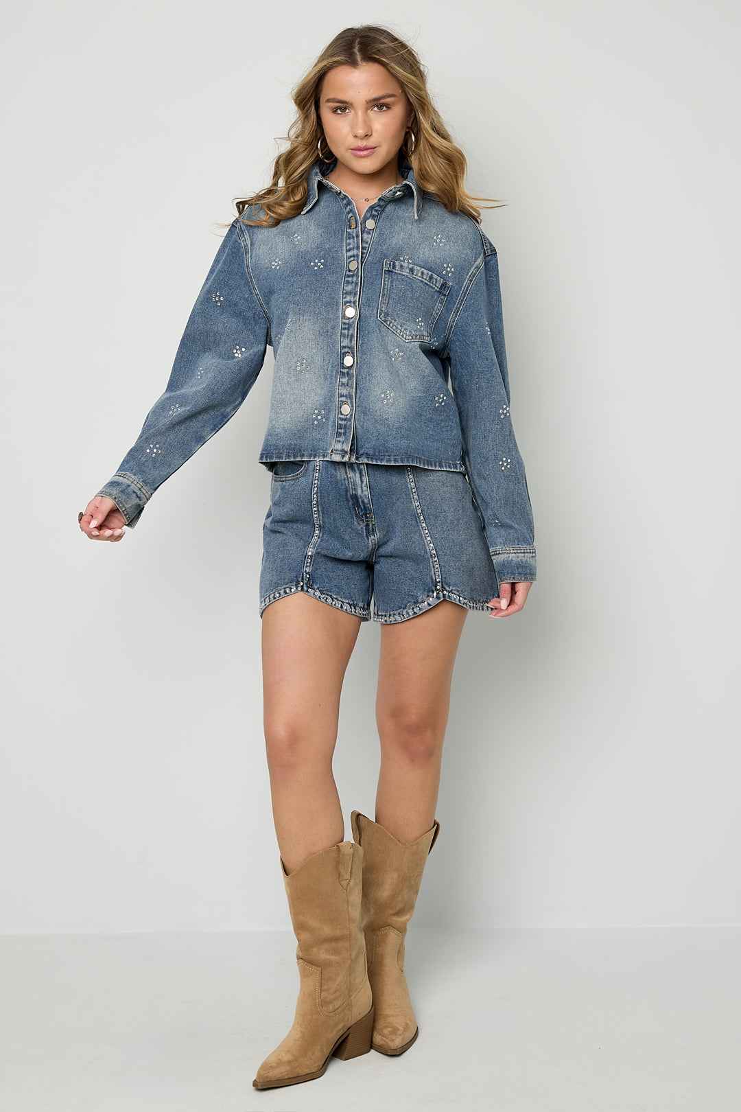 Strass denimjas