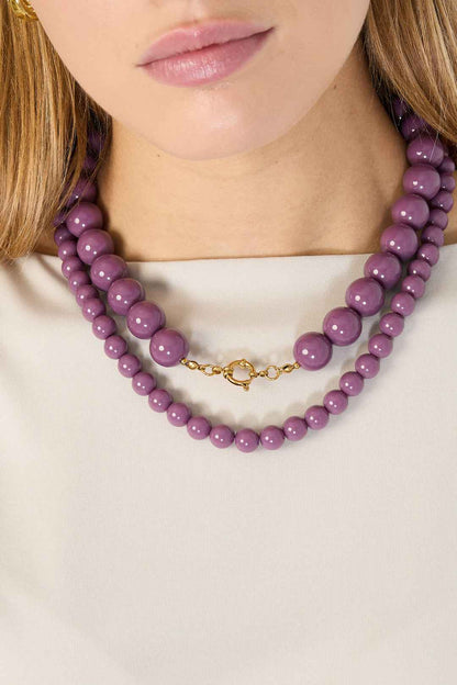 Necklace with medium beads-10mm