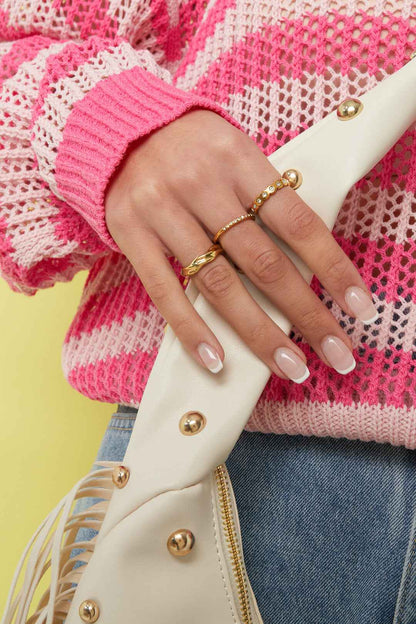 Minimalistische ringen van roestvrij staal, cirkelvormig, eenvoudig, dagelijks gebruik, eenvoudige serie, dames sieraden