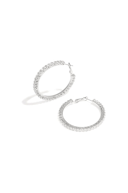 Elegant Zircon Party Earrings, Luxurious Silver & Gold