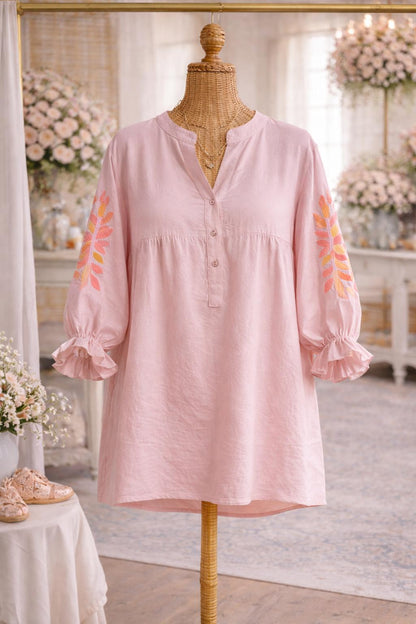 Vrouwelijke blouse voor dames in roze