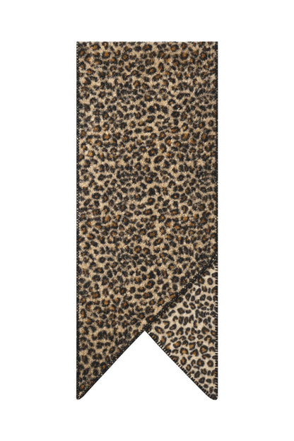 Stylish Khaki and Camel Leopard Print Winter Scarf for Women