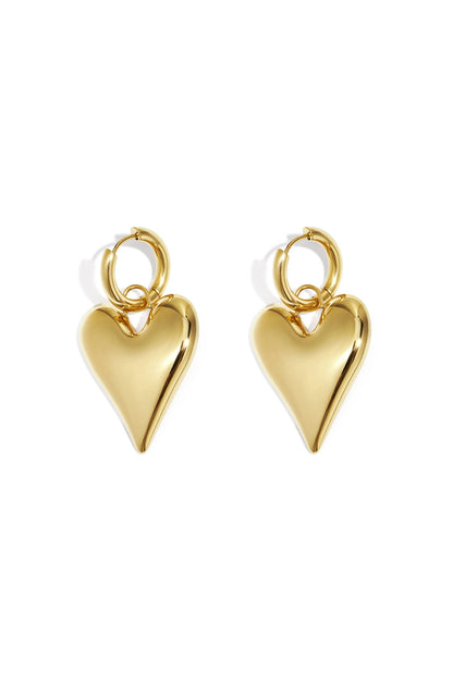 Elegant Heart-Shaped Drop Earrings for All Occasions
