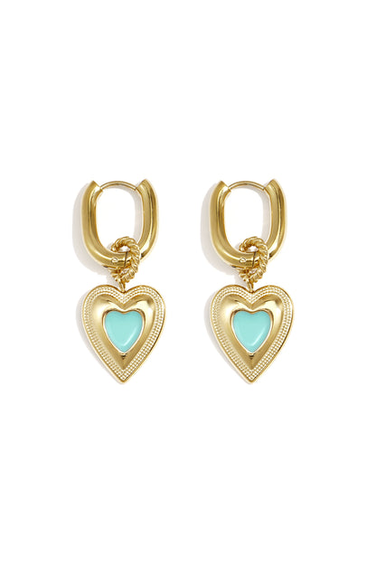 Stylish Heart-Shaped Drop Earrings for Everyday Wear