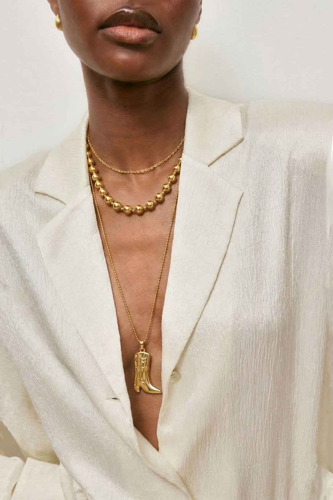 Elegant Gold-Color Long Necklace for Casual Wear