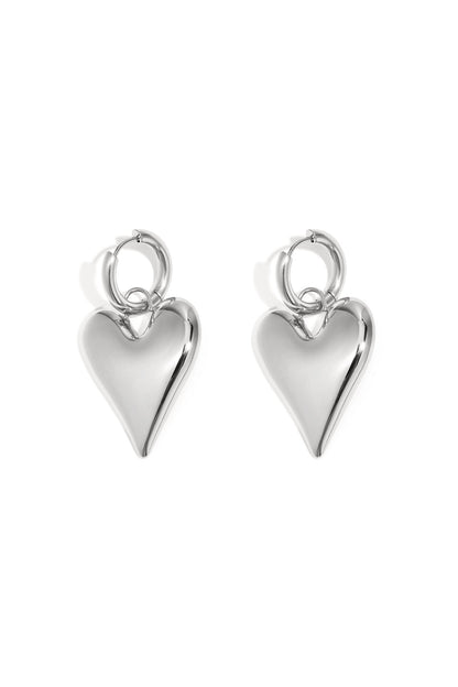 Elegant Heart-Shaped Drop Earrings for All Occasions