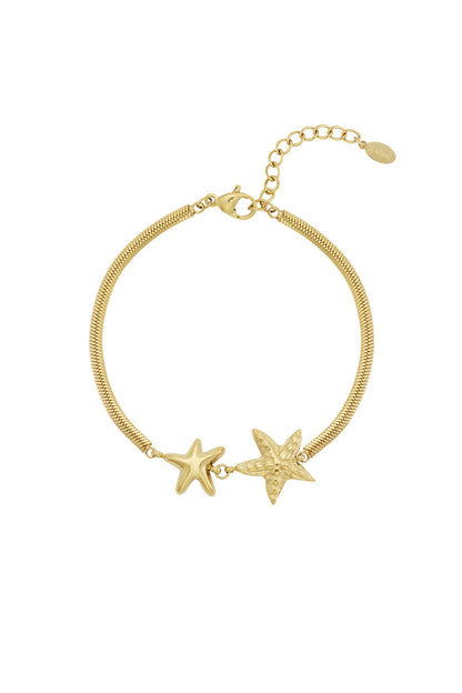 Elegant 14K Gold Plated Oceanic Charm Bracelet