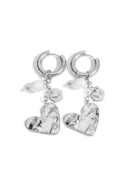 Elegant Heart Shaped Drop Earrings for Women