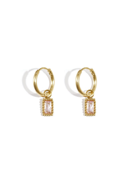Stylish Pink & Green Drop Earrings for Spring