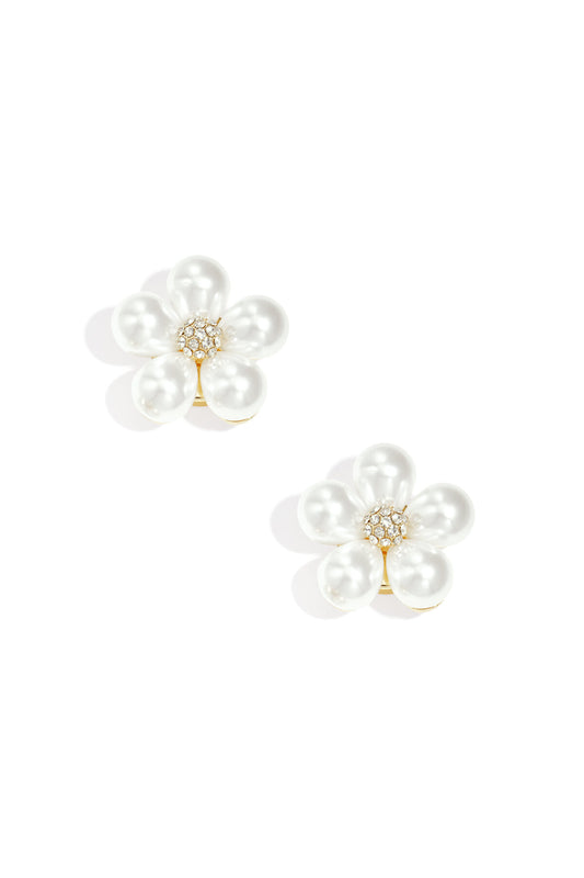 Elegant White Flower Cufflinks for Women