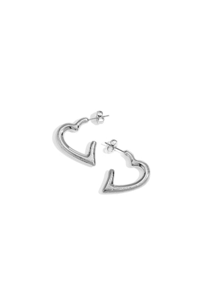Elegant Heart-Shaped Hoop Earrings for Daily Wear
