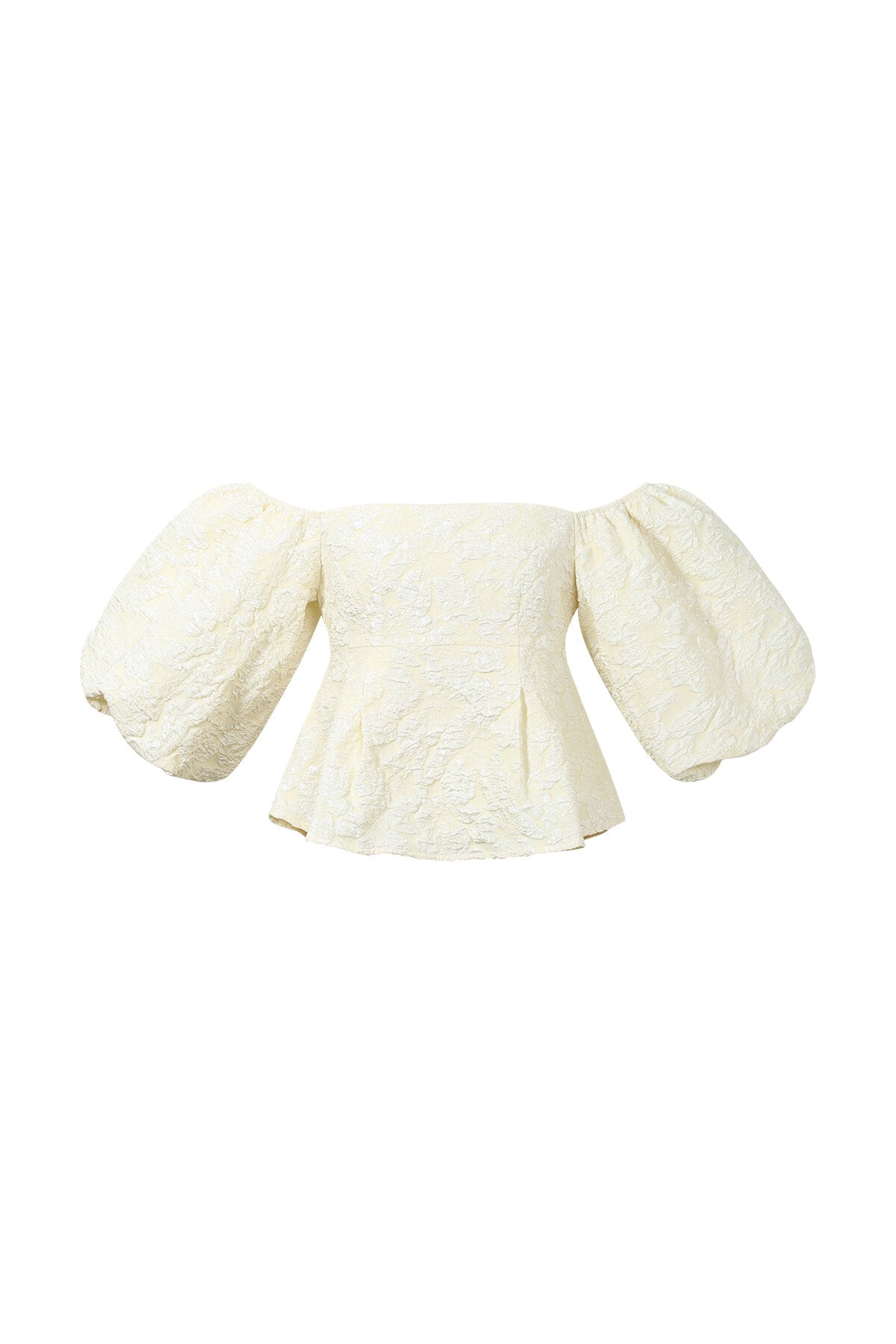 pof mouw top met textuur