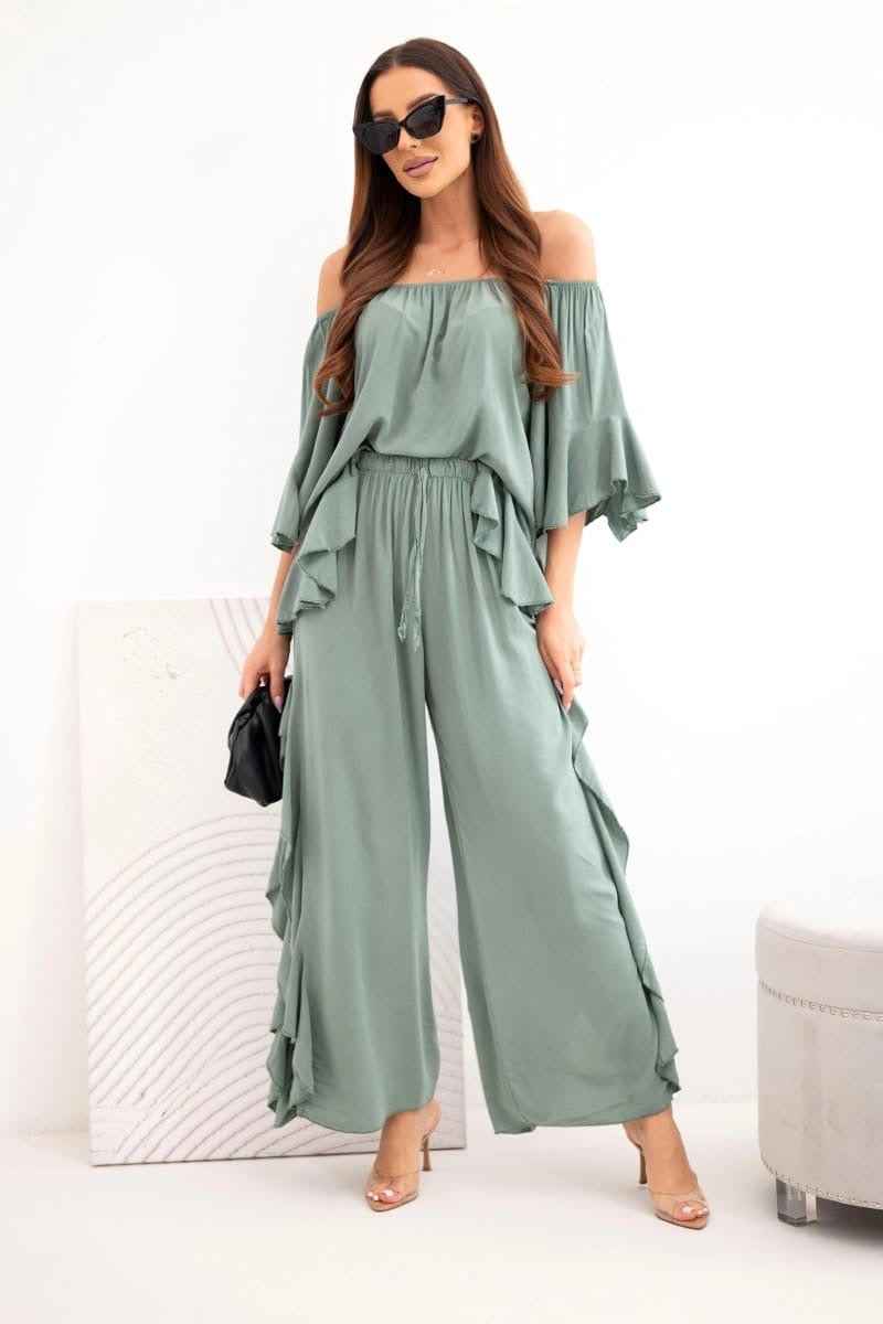 2-Delige Boho Set Legergroen